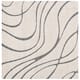 SAFAVIEH Florida Shag Sigtraud Abstract Waves 1.2-inch Area Rug - 5' x 5' Square - Cream/Grey