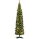 preview thumbnail 18 of 22, HOMCOM 8' Tall Pre-Lit Slim Noble Fir Artificial Christmas Tree with 300 Warm White LED Lights and 618 Tips - 7.87 ft Green