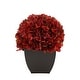 preview thumbnail 12 of 30, Faux Hydrangea in Matte Brown Tapered Zinc Cube