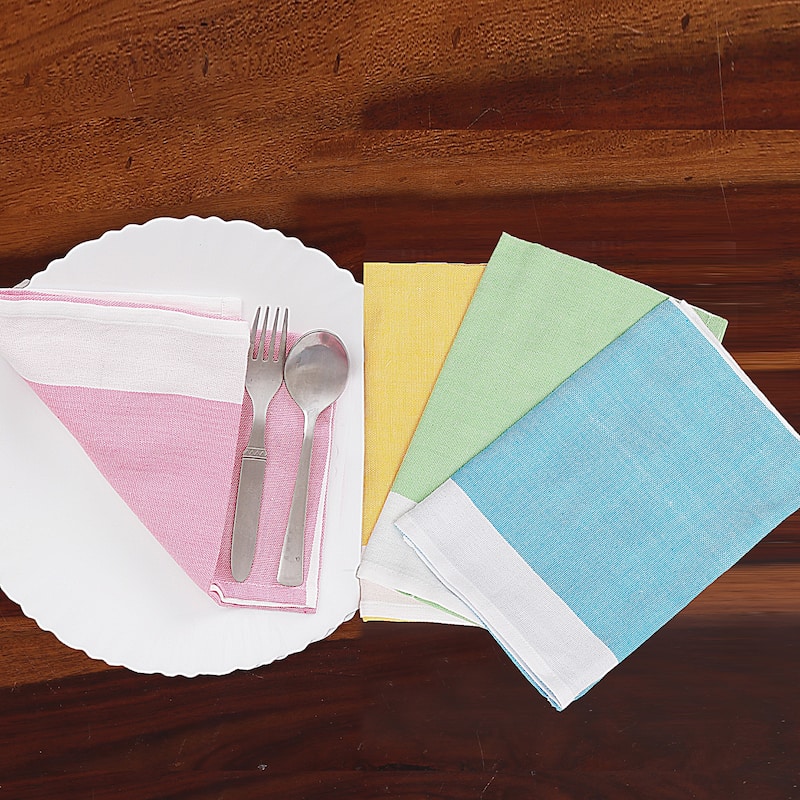 Novica Handmade Colorful Meals Cotton Napkins (Set Of 4)
