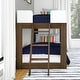 preview thumbnail 8 of 16, Max and Lily Mid-Century Modern Twin over Twin Low Bunk Bed