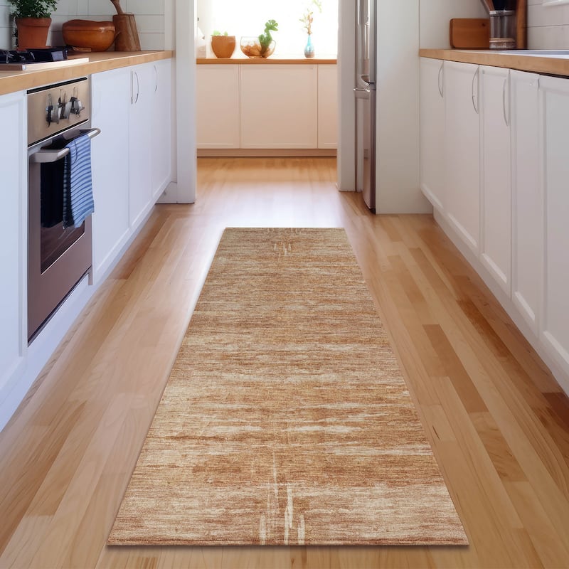 Premium Washable Super Soft Ombre Vaby Mayfield Rug - Salmon - 2' 3" x 7' 6" - Runner