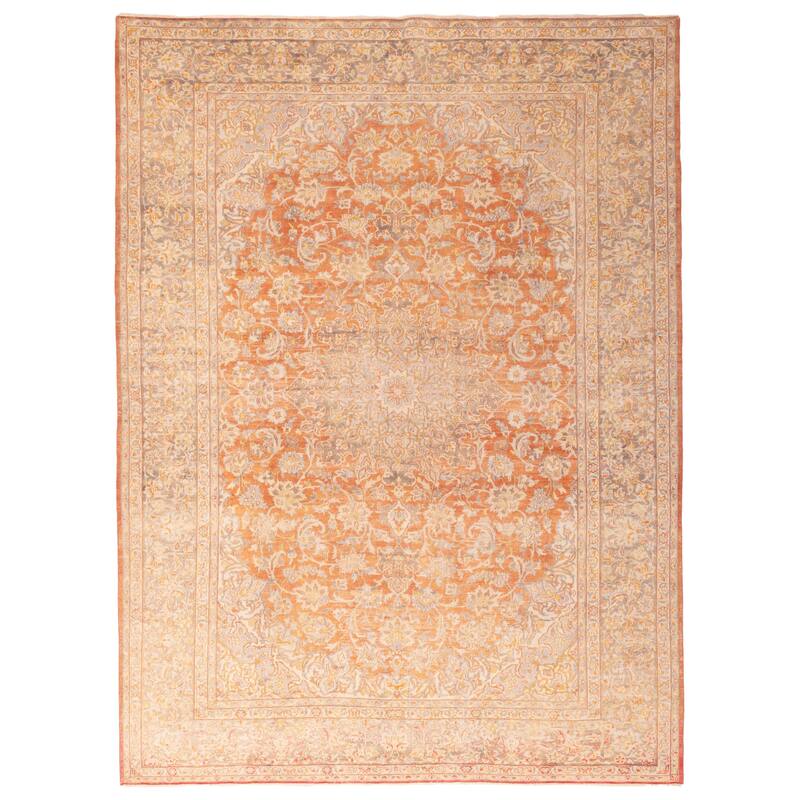 ECARPETGALLERY Hand-knotted Antalya Vintage Rust Wool Rug - 9'10 x 13'2