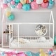 preview thumbnail 18 of 32, Metal Full Size Bed House Bed with Desk,Smart Storage and USB Ports,Kids Bed Design White