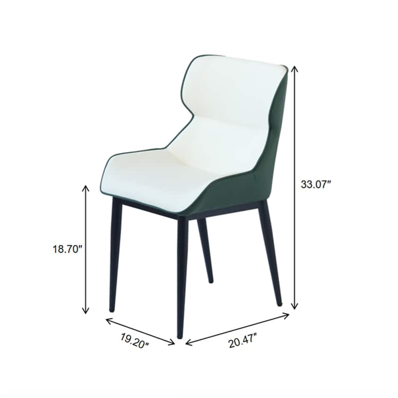 18.7''H Parsons Minimalist PU Leather Dining Chair (Set of 2)