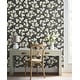 preview thumbnail 2 of 5, Hydrangea Black and White Peel and Stick Wallpaper