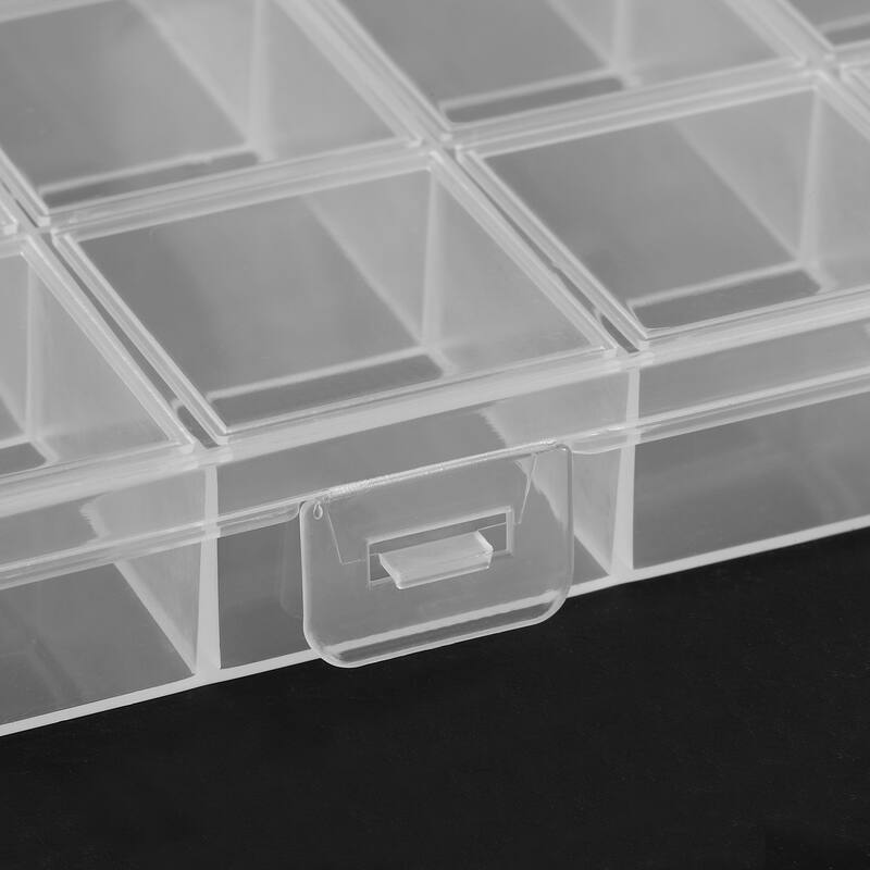28 Grids Jewelry Organizer Box, 3pcs Clear Plastic Jewelry Boxes
