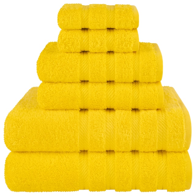 American Soft Linen 6-pc. Turkish Cotton Towel Set - Lemon Yellow