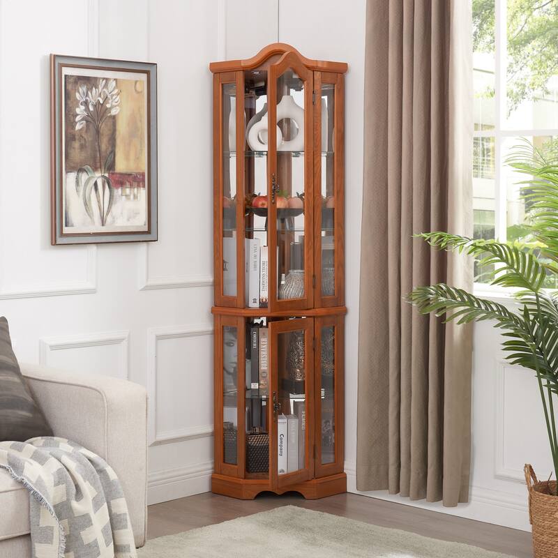 Crown Corner Jewelry Display Cabinet