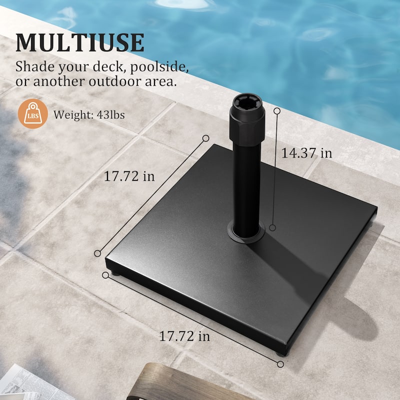Pellebant Patio Market Umbrella Base Stand Outdoor