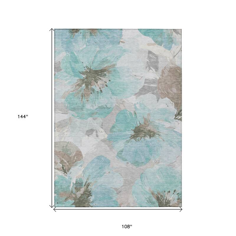 HomeRoots Floral Transitional Rectangle Outdoor Rug