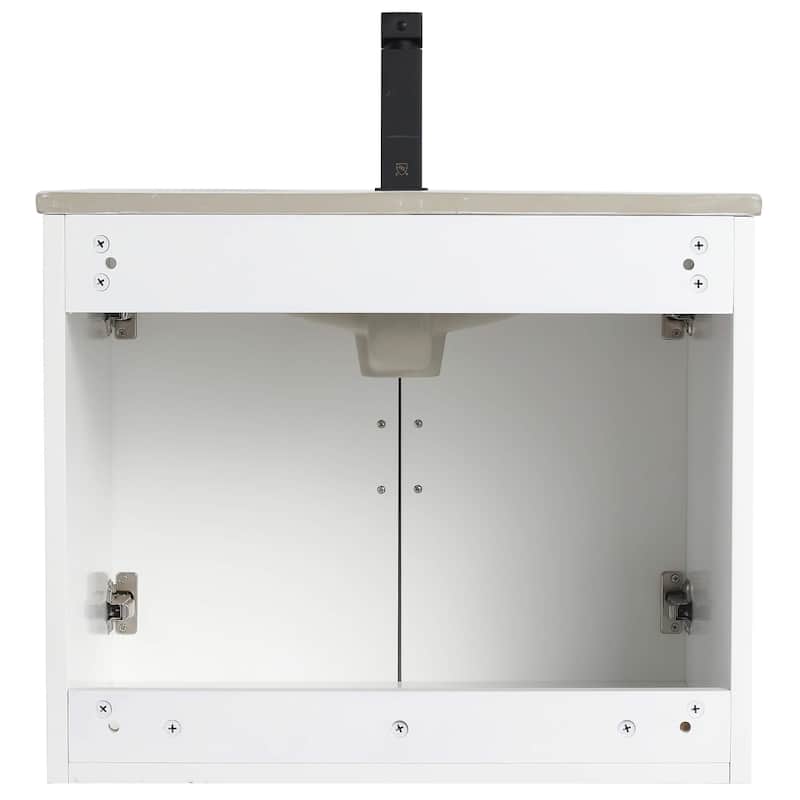 Pellabay Modern Bathroom Vanity with Fluted Circular Doors - Sink Included
