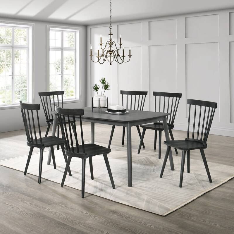2 Pieces Set Dining Side Chair Rustic Modern Farmhouse Design Retro Design Easy to Assembly