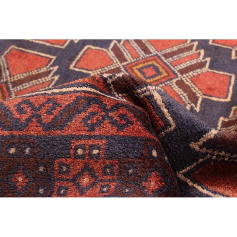 ECARPETGALLERY Hand-knotted Teimani Dark Navy Wool Rug - 3'7 x 6'2