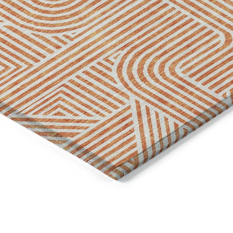 HomeRoots Abstract Transitional Rectangle Outdoor Rug