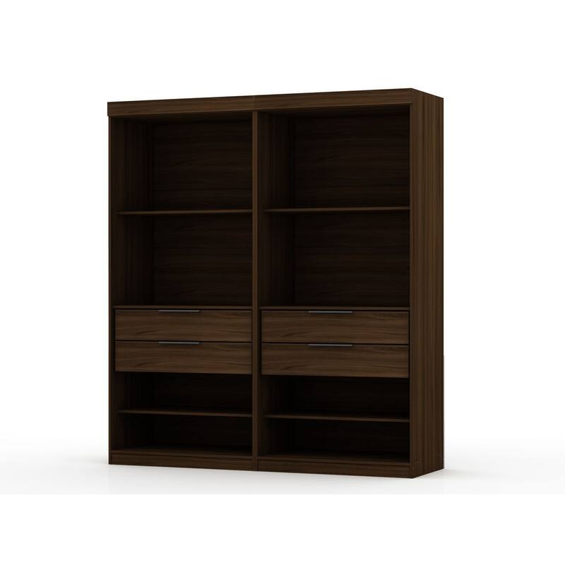 Manhattan Comfort Mulberry 36" Wardrobe Closet - Set of 2