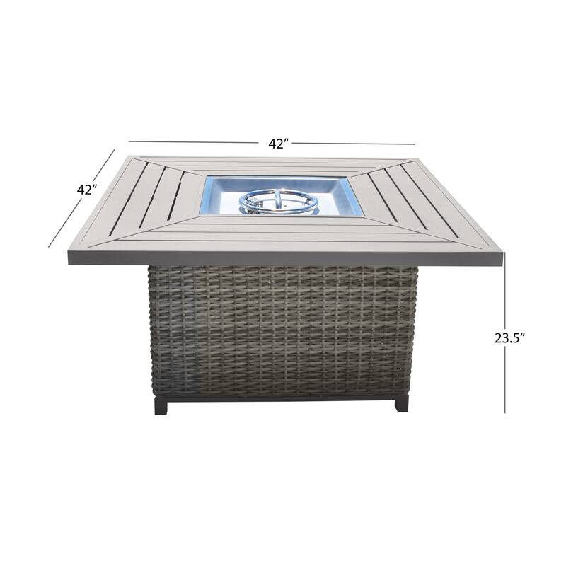 Abbyson Memphis Outdoor Fire Chat Table