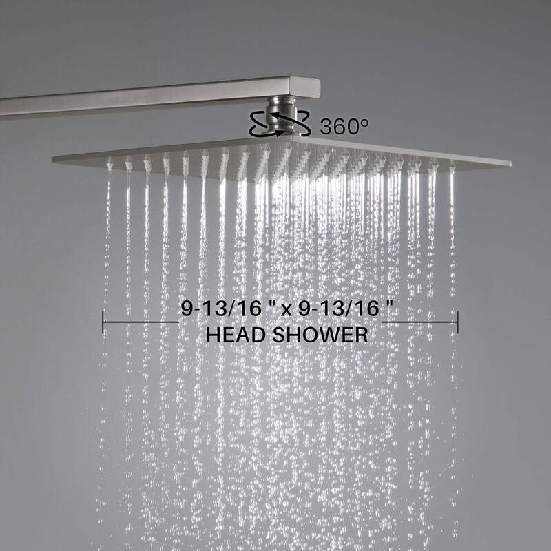 Cube 2 Function Thermostatic Shower System With Rough In Valve