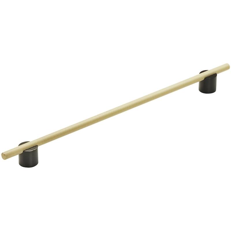 Amerock Transcendent 12-5/8 Inch Center to Center Bar Cabinet Pull - Matte Black / Matte Gold