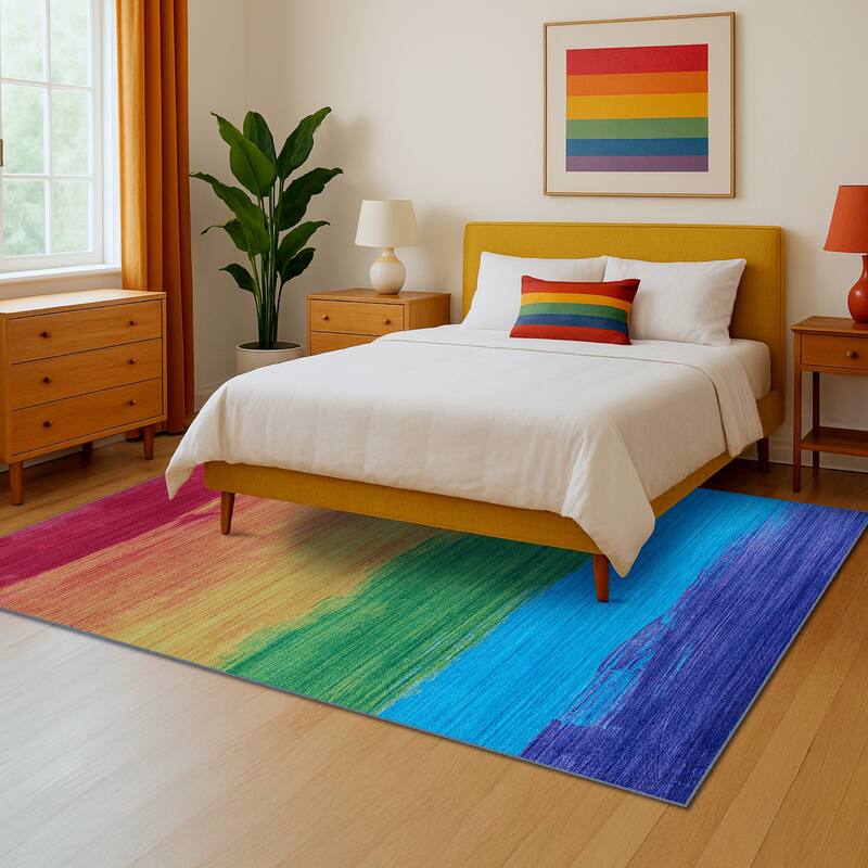 Dream Decor Rugs Color Arch Dessert Multicolor Non Skid Area Rug