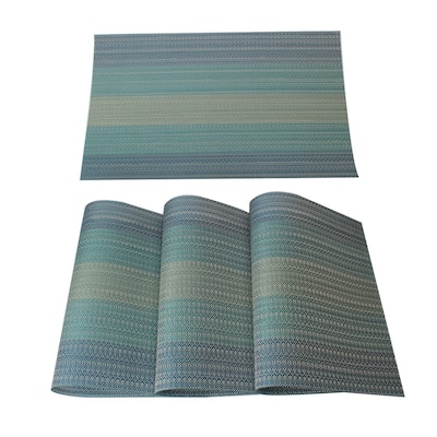 Washable Placemats Set of 4 Heat Cross Woven PVC Non Slip Mats