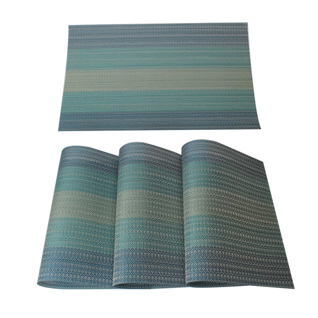 Washable Placemats Set of 4 Heat Cross Woven PVC Non Slip Mats