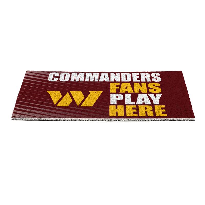 28 in. x 16 in. Washington Commanders "Fans Play Here" PVC Door Mat