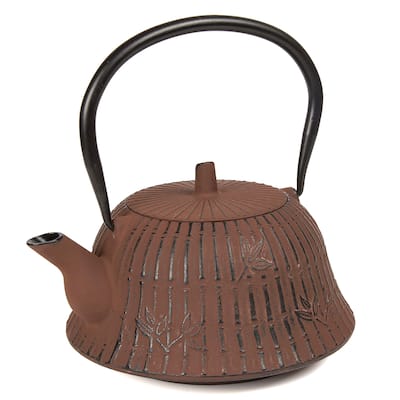 Creative Home 40 oz Brown Cast Iron Tea Pot