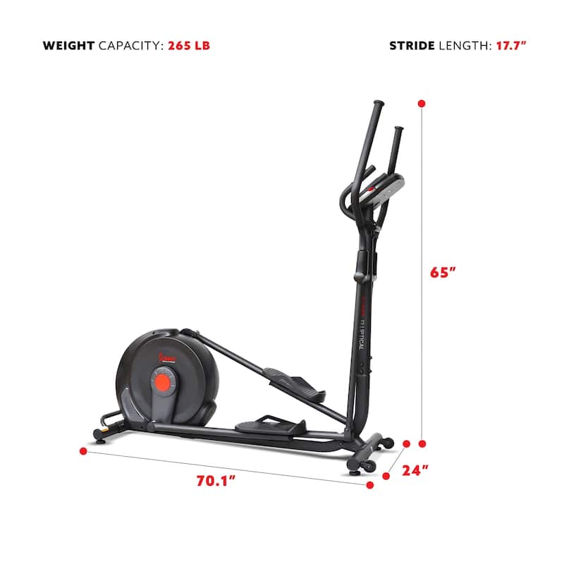 Sunny Health Fitness Power Stride Advanced Elliptical - SF-E321006