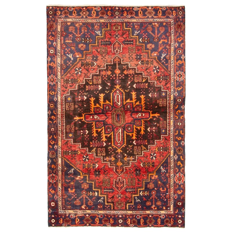 ECARPETGALLERY Hand-knotted Anadol Red Wool Rug - 3'9 x 6'1
