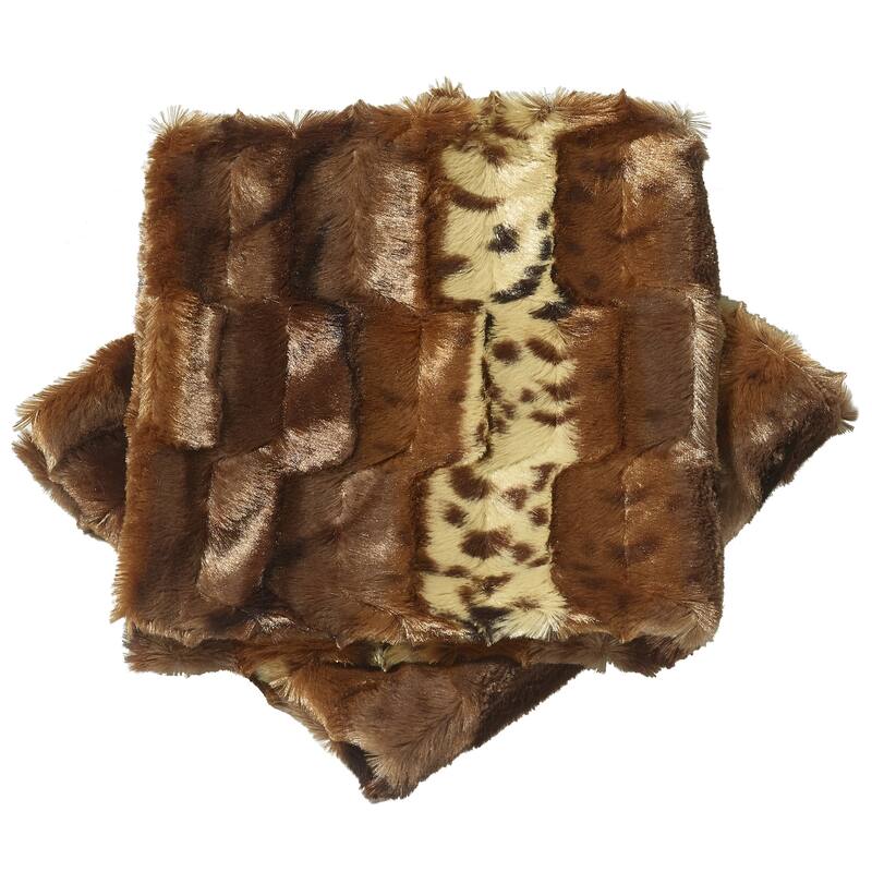 Double Sided Fauxfur 2 Piece Pillow Shell Set, NO INSERT