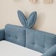 preview thumbnail 13 of 53, Twin Size Upholstered Platform Bed with Headboard,Montessori Bed Frame for Toddlers,Floor Bed