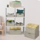 Storage Box Woven Basket Bin Container Tote Cube Organizer Set Stackable Shelf Organizer Built-in Carry Handles (9-Piece)