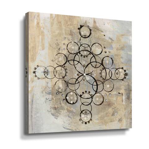 Neutral Mandala II Crop Gallery Wrapped Canvas