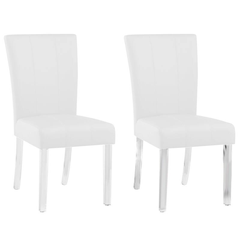 Somette Contemporary Curved Flare-Back Parson Side Chair, Set of 2