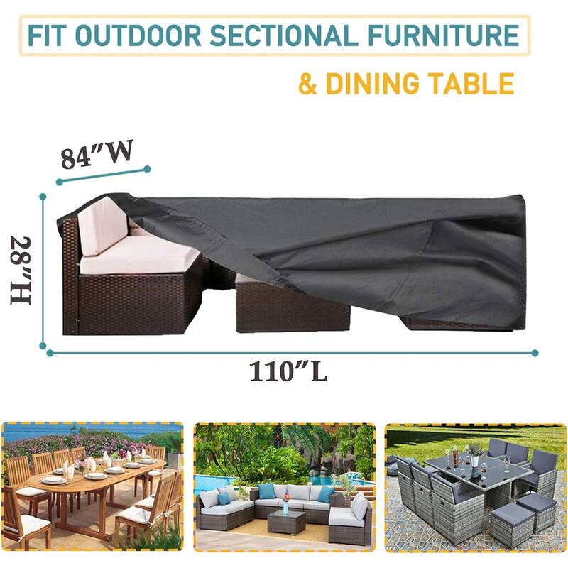 Heavy Duty Patio Furniture Cover Waterproof & Wind-Resistant