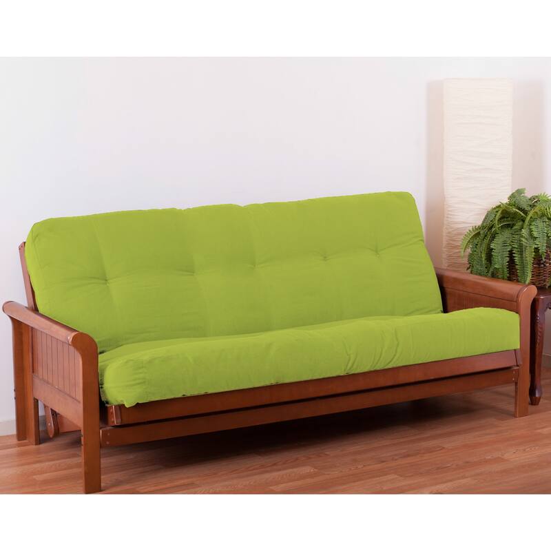 8-inch Thick Twill Futon Mattress (Twin, Full, or Queen) - Mojito Lime - Full