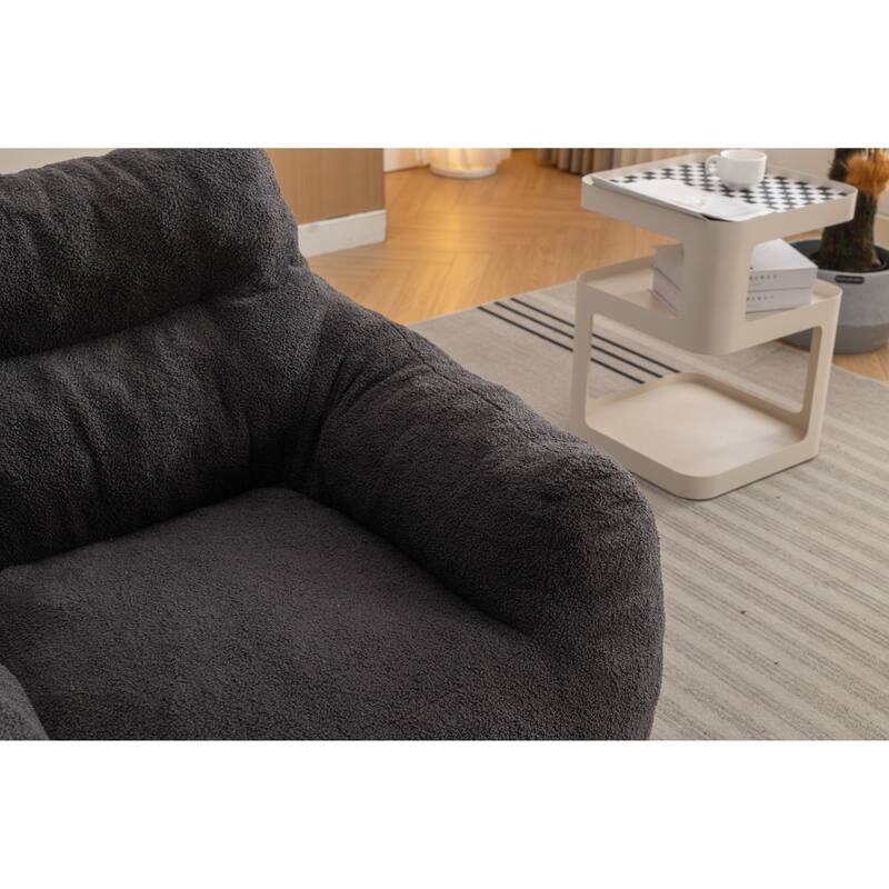 Modern 37" Upholstered Chaise Loungel Chair with High Quality Memory Sponge Filled