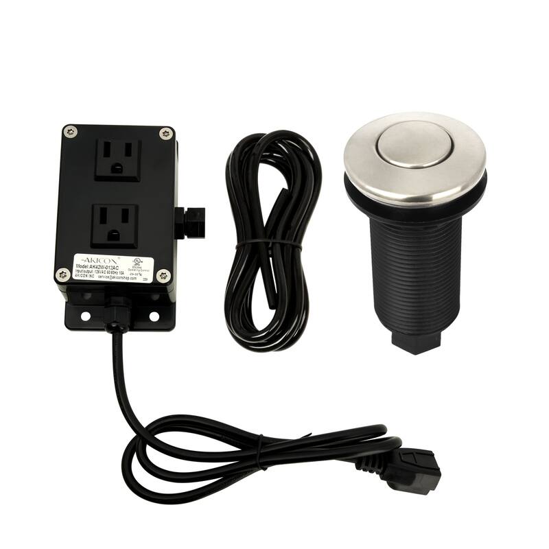 Garbage Disposal Kitchen Air Switch Kit - Brushed Nickel