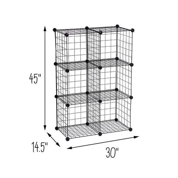 HoneyCanDo 6Cube Modular Mesh Storage Organizer On Sale Bed Bath