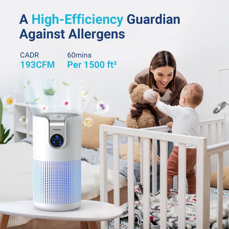 Large Room HEPA Air Purifier with Quiet Sleep Mode