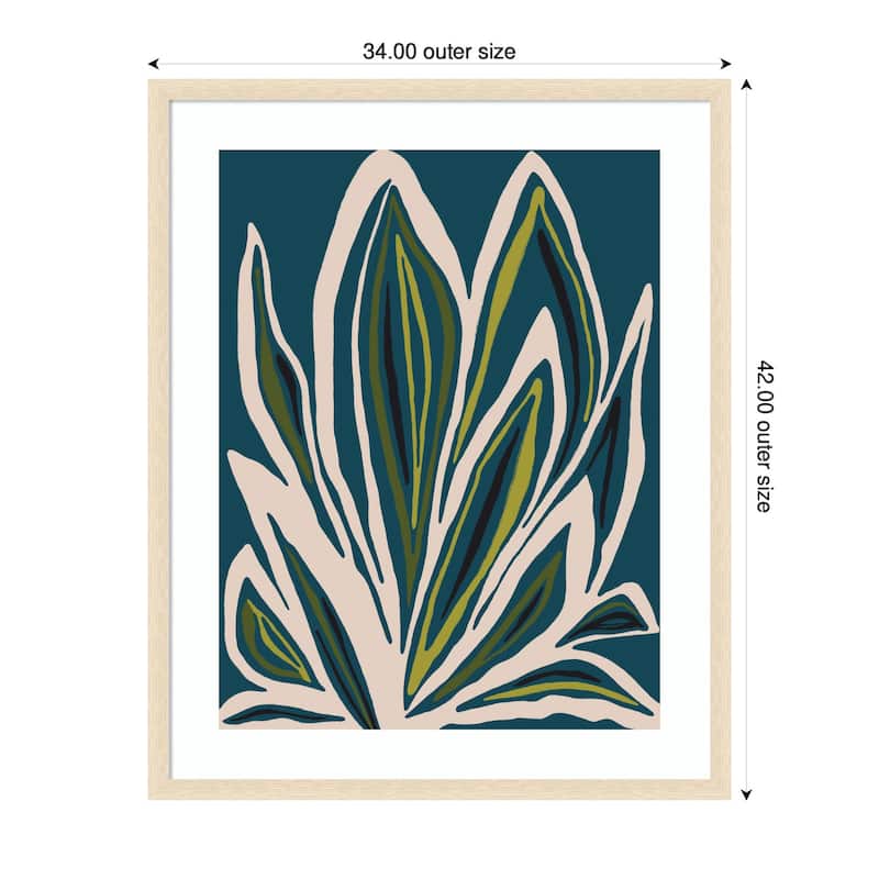 Kate and Laurel Framed Art Blue Flora 1 by Alicia Bock