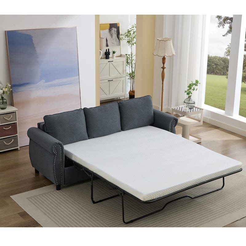 81.5" 2-in-1 Queen Convertible Sleeper Sofa Bed