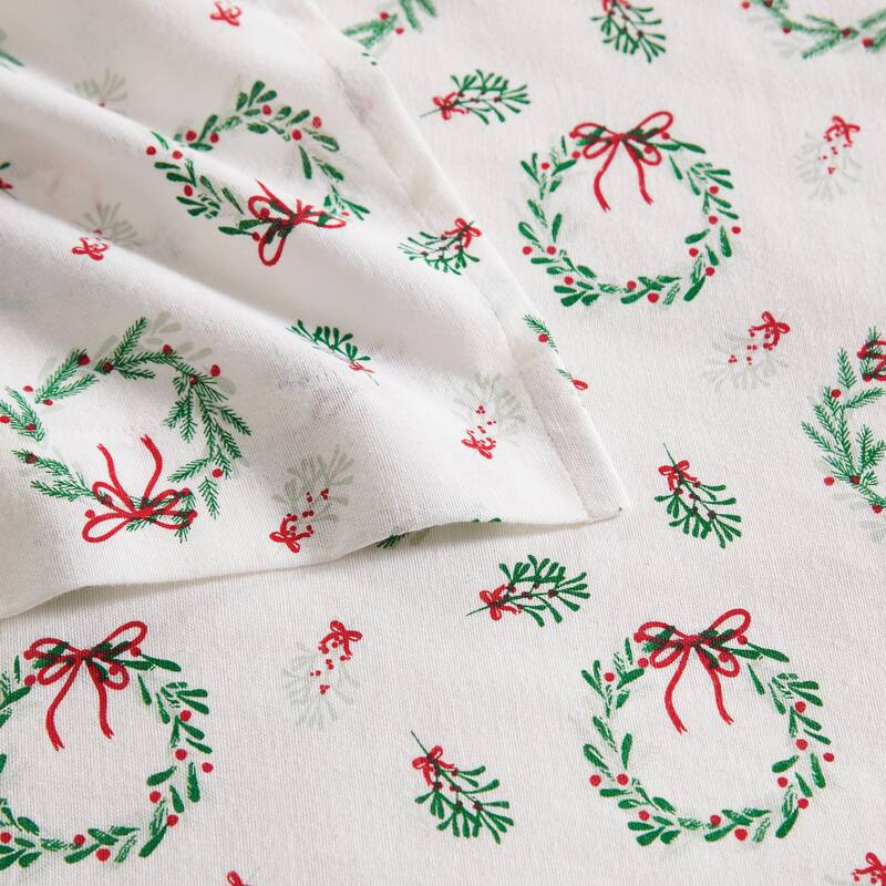 Martha Stewart Printed Cotton Flannel Sheet Set