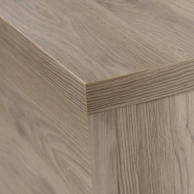 Engineered Wood Transitional Lateral File with 2 Drawers, Brown