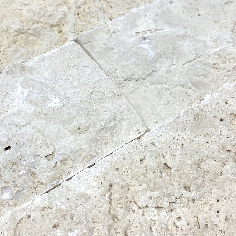 Ivory Travertine 3" x 8" Split Face Tile