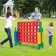 preview thumbnail 13 of 20, Jumbo 4-to-Score Giant Game Set with 42 Jumbo Rings and Quick-Release Slider - 47.5" x 17" x 41" (L x W x H) Green