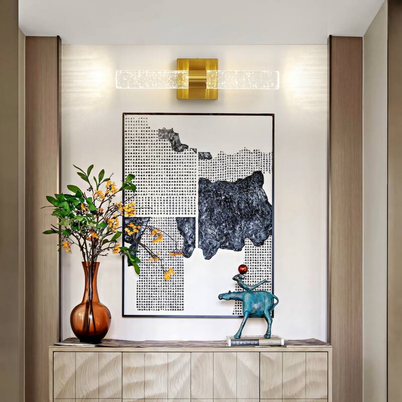 Gold Wall Sconce Bathroom Vanity Light Fixture Crystal wall light
