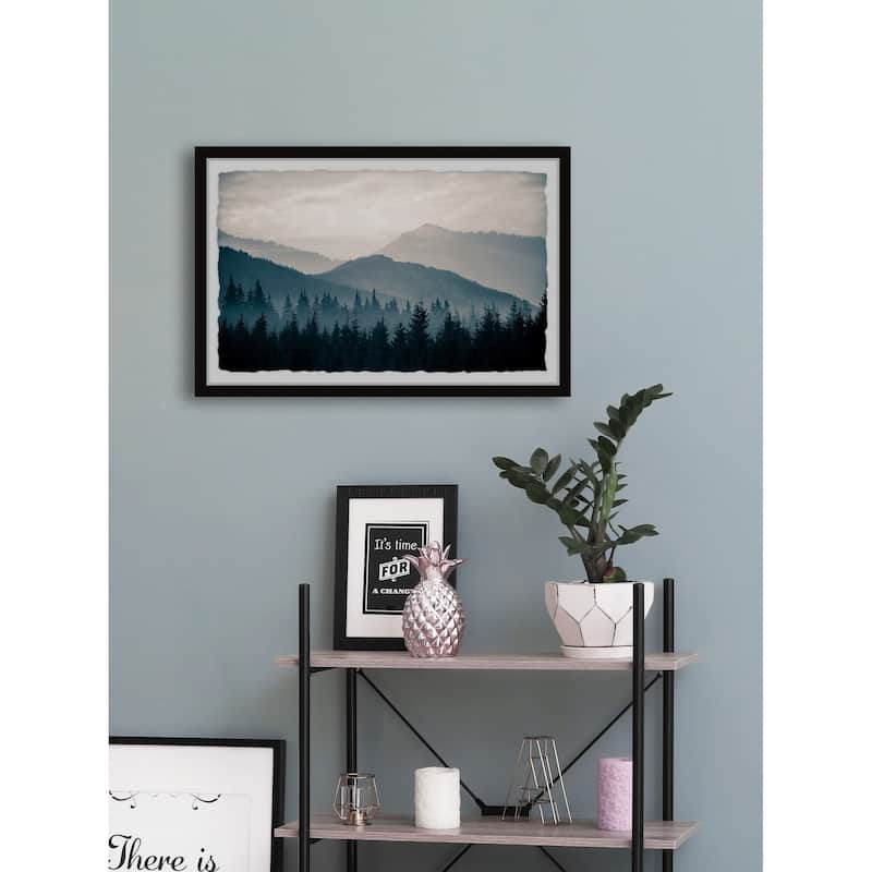 'Forest Morning View' Framed Painting Print