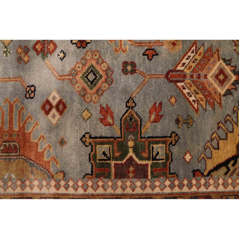 ECARPETGALLERY Hand-knotted Jules Sultane Light Denim Blue Wool Rug - 6'0 x 9'0